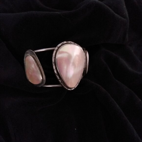 Fire Moonstone(s) Cuff Bracelet - Picture 2 of 3